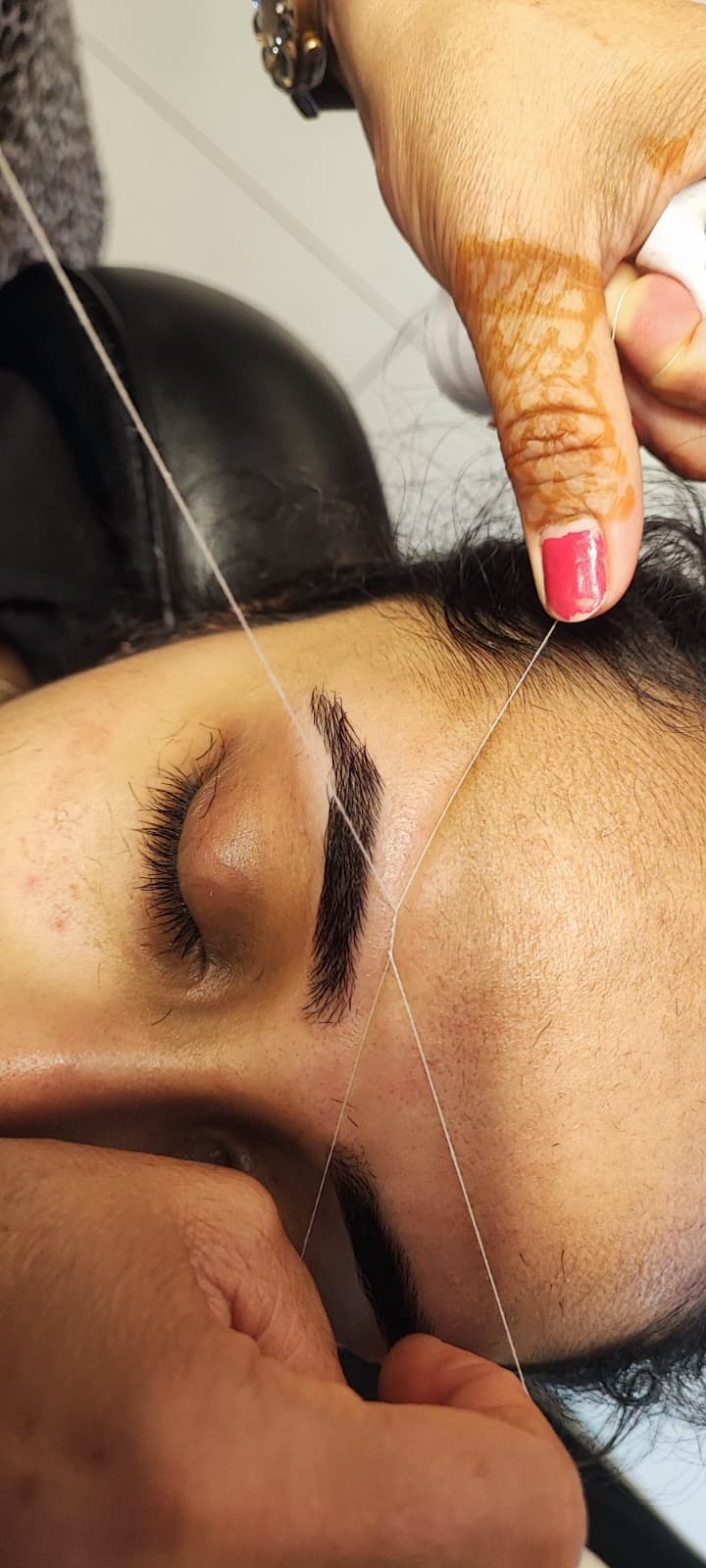 Professional threading service at Gosforth beauty salon