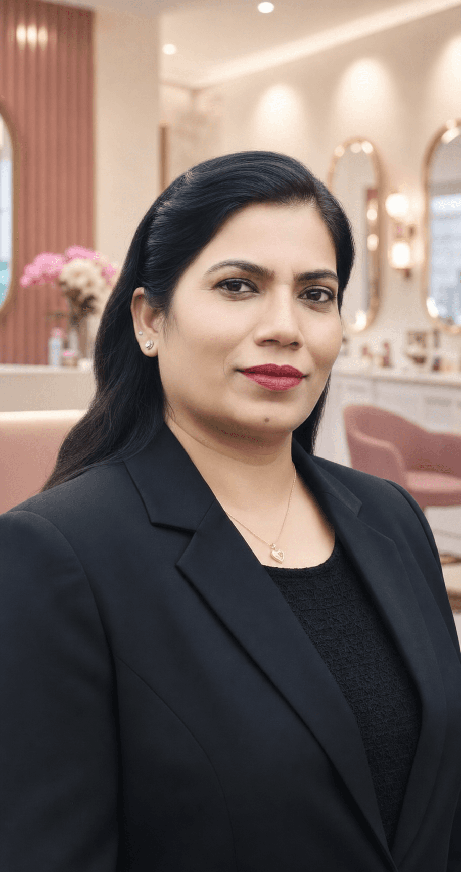 Yogita, founder of Mesmerising Beauty, in her Gosforth salon